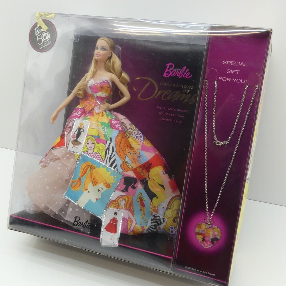 2009 Barbie Generations of Dreams 50th Anniversary Collectors Doll w/ Necklace